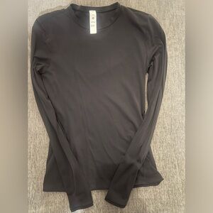 lululemon Wundermost Ultra-Soft Nulu Crewneck Long-Sleeve Shirt black  Size S